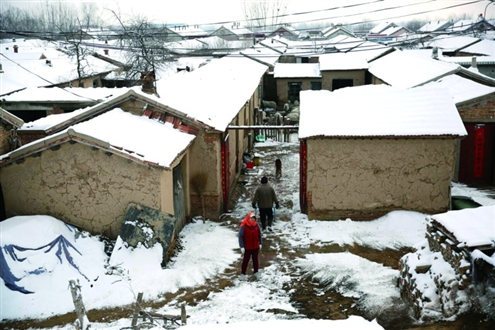 雪后房台村旧貌